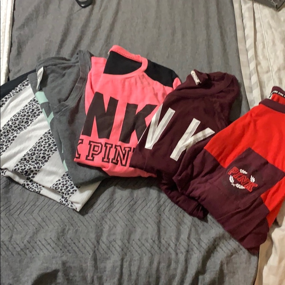 VS Pink Bundle long sleeves